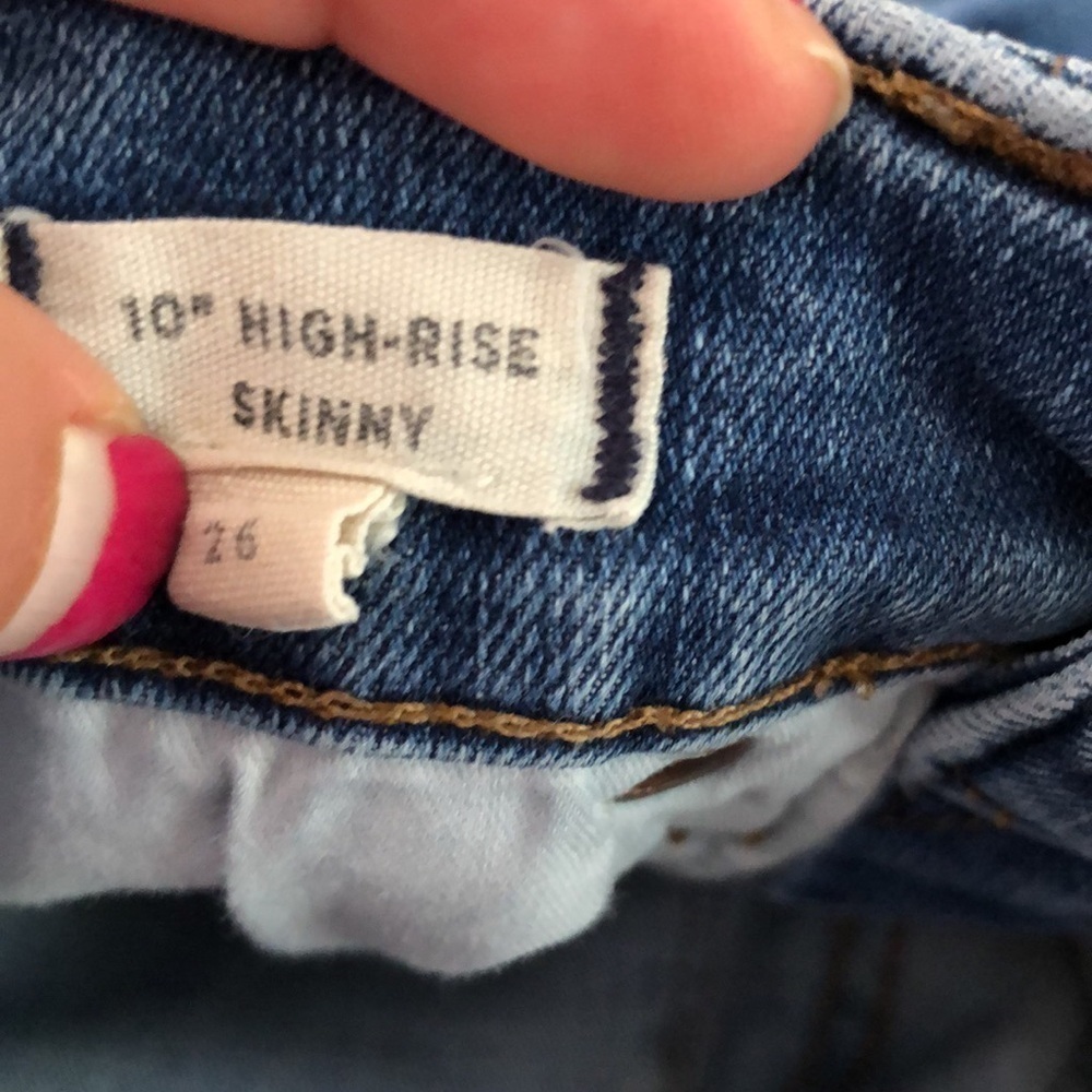 Madewell 10” High Rise Distressed Skinny Jeans Size 26 - Picture 4 of 7